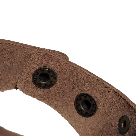 Ed Hard Unisex Genuine Leather Bracelet One Size Fit all. - Picture 4 of 7